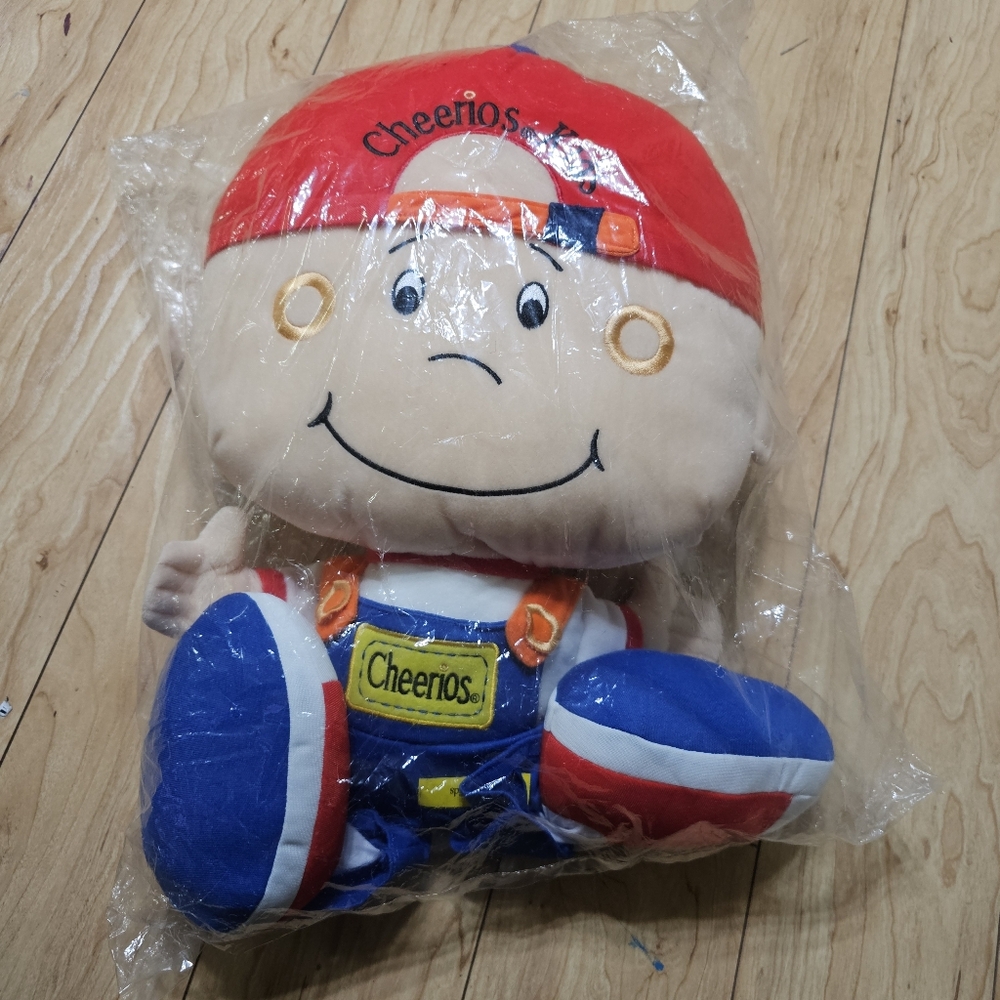 Vintage 90's Cheerios Kids Plush Boy Doll General Mills Advertising New 20 in